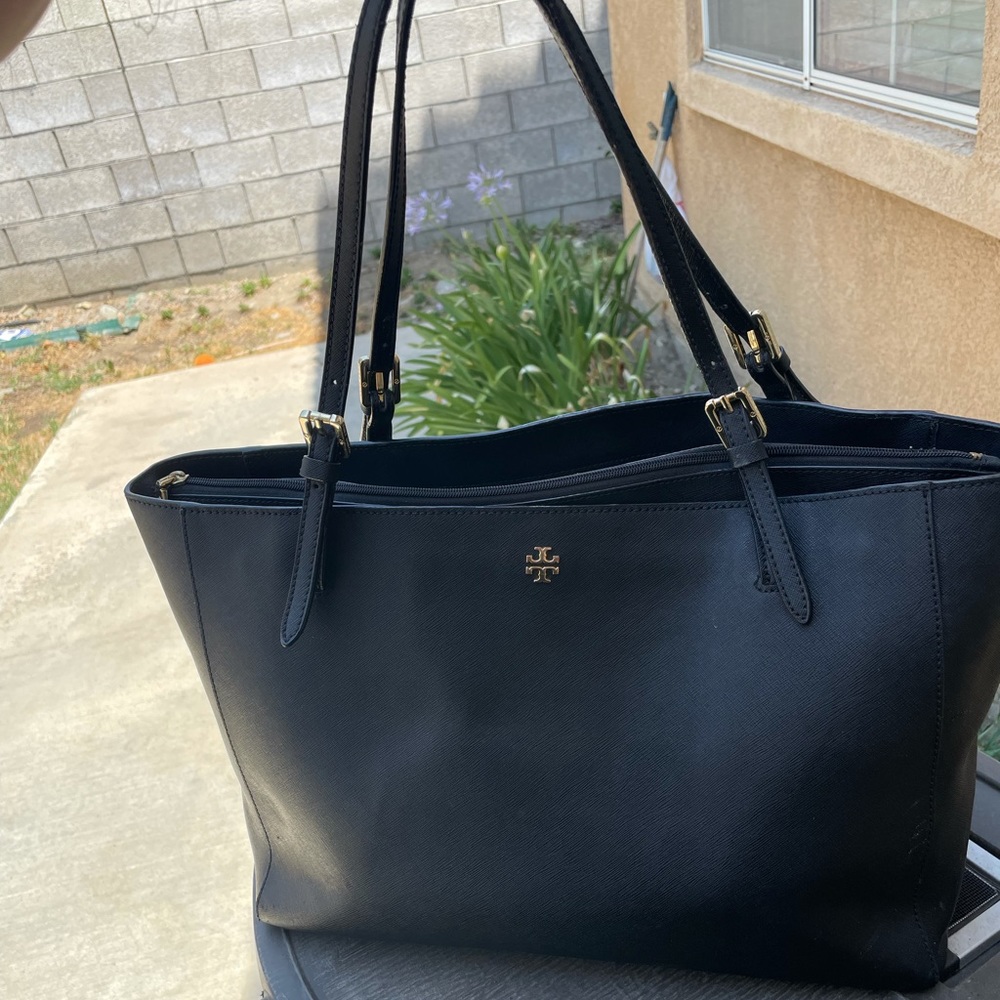 Tory Burch Black Leather Tote